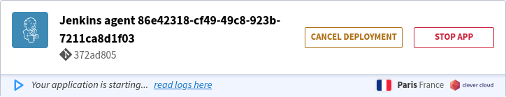 A Jenkins runner while deploying ‘Deploying Jenkins runner’